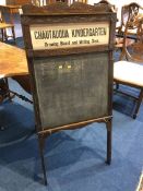 A 1920s American folding school desk/blackboard