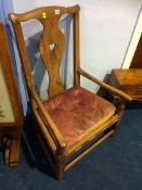 An antique elm country chair