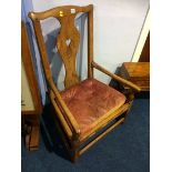 An antique elm country chair