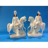Pair of Staffordshire flat back figures