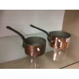 Two good quality copper pans