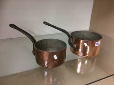 Two good quality copper pans