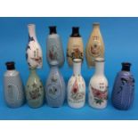 A collection of ten Japanese World War II military sake bottles