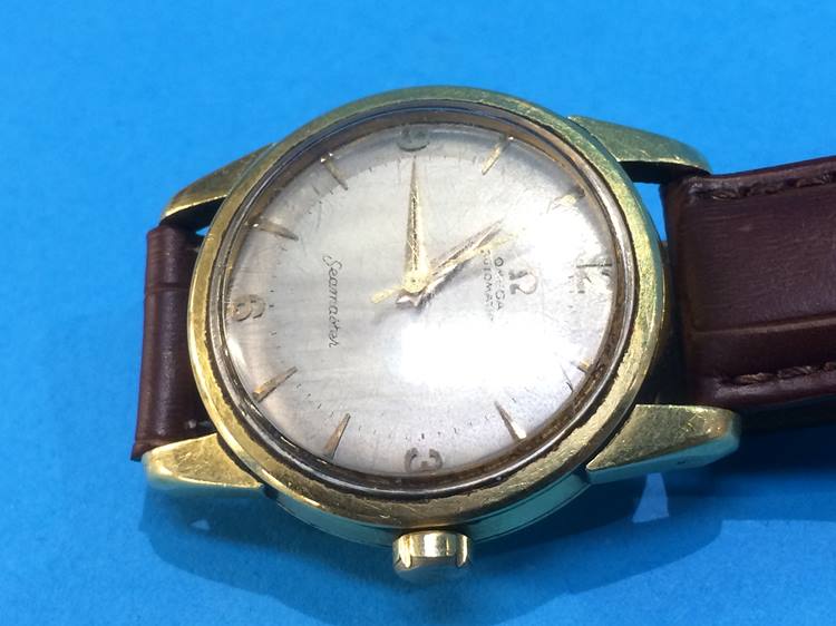 A gentleman's 18ct gold Omega Seamaster wristwatch - Image 7 of 8