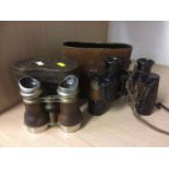 Two pairs of binoculars