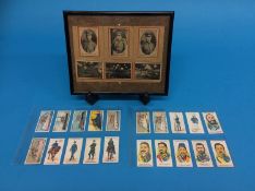 A rare set of six Imperial Japanese army military cards, showing the infamous three flesh bullet