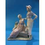 A large Lladro figure group 'Talking Ladies'