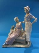 A large Lladro figure group 'Talking Ladies'