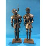 A pair of mini suits of armour