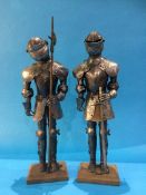 A pair of mini suits of armour