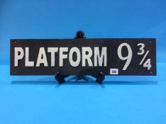 Cast sign 'Platform 9 3/4'