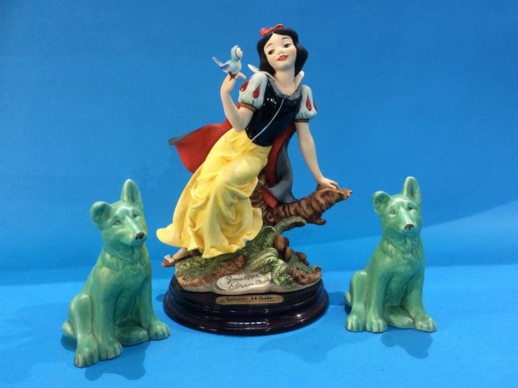 Figure, Snow White by Giuseppe Armani and two Sylvac dogs - Image 4 of 6