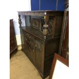 An oak buffet sideboard