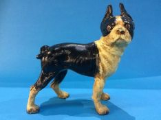 A cast metal figure, French bulldog