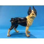 A cast metal figure, French bulldog