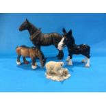 Beswick Shire horse, Border Fine Arts, polar bear etc.