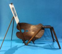 An ABC folding sketching easel designed and used by John Falconar Slater (1857-1937), bearing