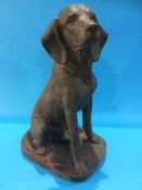 Model of a seated dog