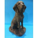 Model of a seated dog