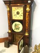 An American mahogany wall clock by Seth Thomas