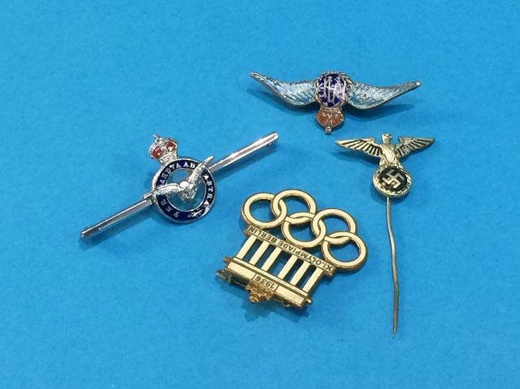 Collection of various badges, to include Berlin Olympics 1936, RAF sweetheart badge etc. - Image 3 of 6