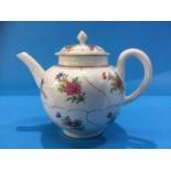 An antique New Hall style tea pot