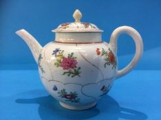 An antique New Hall style tea pot