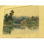 Alfred De Breanski (Snr) (1852-1928), watercolour, signed, 'Stretley Mill', 26 x 35cm