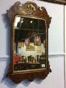 A walnut framed mirror, 75 x 47cm