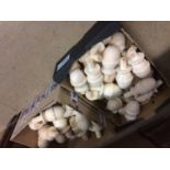 Quantity of turned pine finials