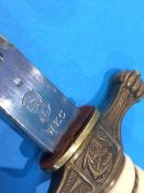 A Kriegsmarine Officers dagger, the blade stamped WKC