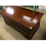 A Barker and Stonehouse style mahogany blanket box