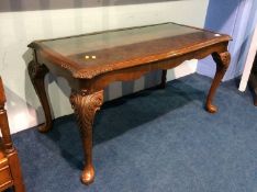 A walnut coffee table