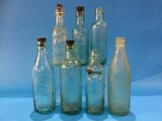 Seven glass bottles; Wilkinson Gateshead, Watson Durham, Wood and Watson Durham, Pickering