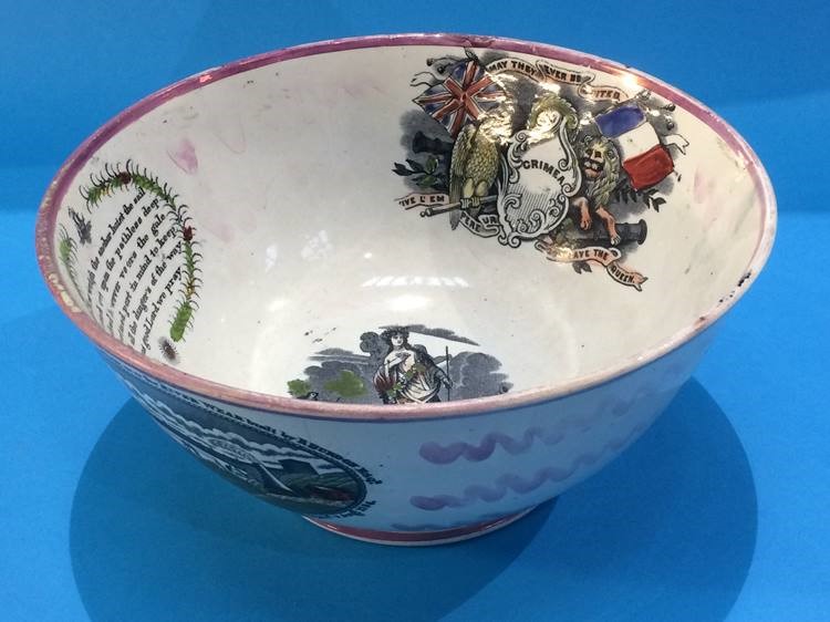 A Sunderland lustre bowl by Scotts of Southwick, with panels and verse 'The Sailors Return' - Image 2 of 15