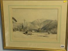 Pair after Thomas Miles Richardson Junior, lithograph, 'Bacharach on the Rhine 1837', and 'Como