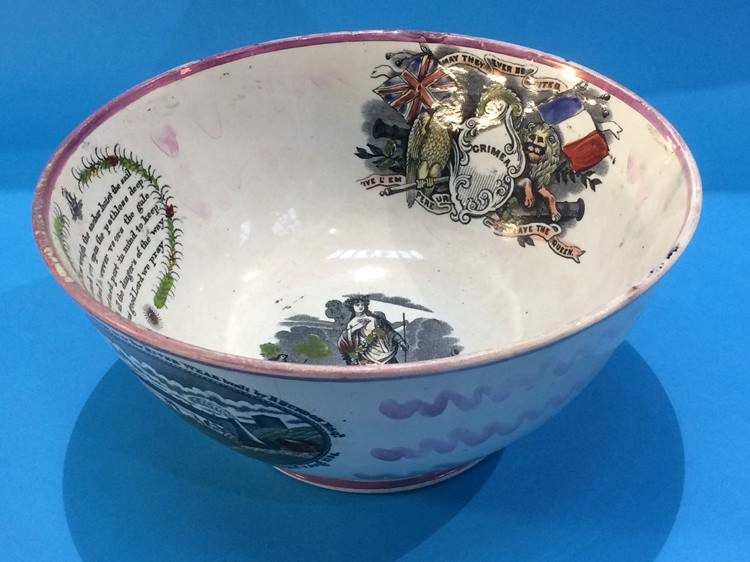 A Sunderland lustre bowl by Scotts of Southwick, with panels and verse 'The Sailors Return' - Image 7 of 15