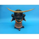 A Japanese full face Samurai helmet