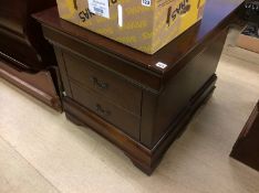 Pair of mahogany Barker and Stonehouse style bedside cabinets