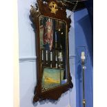 A mahogany framed mirror, 104 x 58cm
