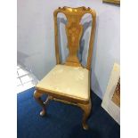 A pair of Queen Anne style single chairs