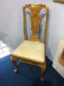 A pair of Queen Anne style single chairs