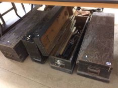 Four carpenters tool boxes