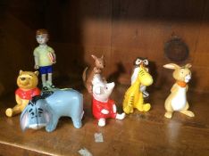 Eight Beswick Disney Winnie The Pooh figures