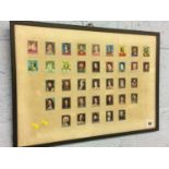 Framed and mounted stamp collection