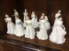 Ten Royal Doulton figures