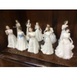 Ten Royal Doulton figures