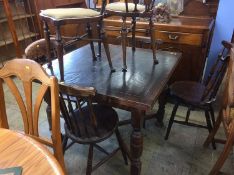 Oak dining room suite and chairs