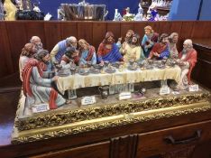 Capo Di Monte figure group 'The Last Supper' by Cortese