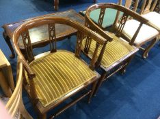 Pair of Edwardian tub chairs